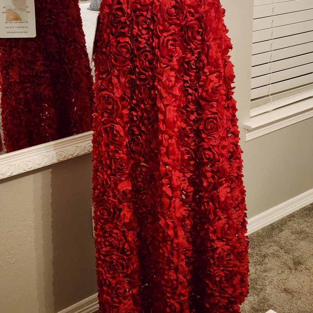 Chicwish Red Floral Maxi Skirt